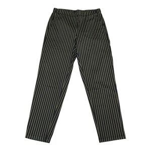 Masai Copenhagen Striped Pants Size M | Black Yellow Pinstripe Elastic Waist